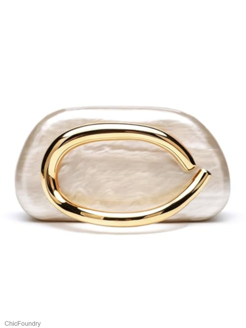 Acrylic Evening Clutch Round Metal Handlebar Handbag Wedding Party Prom
